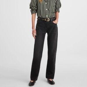 Madewell Women's Black Dean Easy Straight Jean